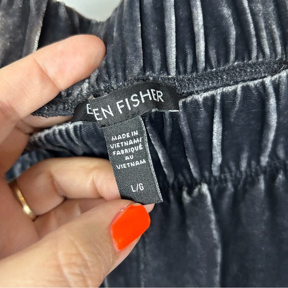 Eileen Fisher Gray Wide Ankle Pleat Pull On Pants Womens Size Large - Picture 6 of 14